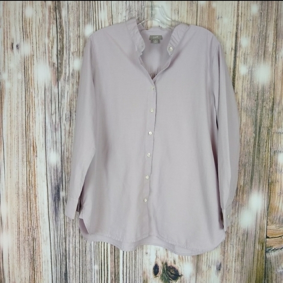 J.Jill Relaxed Button Front Lavender Purple Blouse - Picture 9 of 9